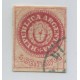 ARGENTINA 1862 GJ 12 ESCUDITO DE PLANCHA SEMIGASTADA ESTAMPILLA USADA U$ 33